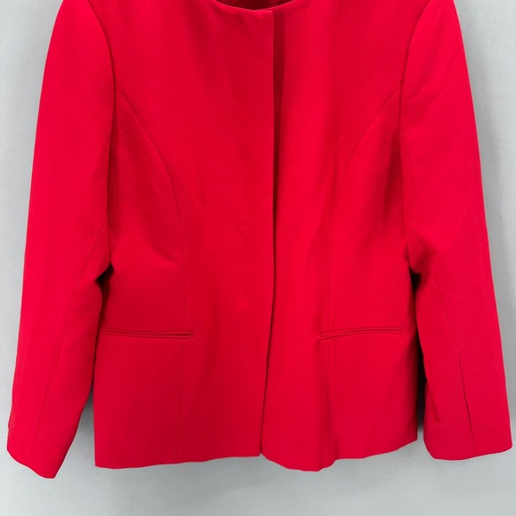 ALIGNE Daphne Long Waisted Red Blazer Womens 14 Academia Office Capsule Luxury - Picture 3 of 10